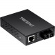 Trendnet 1000Base-T to 1000Base-SX Multi-Mode SC Fiber Converter - Network (RJ-45) - 1 x SC Ports - DuplexSC Port - Multi-mode - Gigabit Ethernet - 10/100/1000Base-T, 1000Base-SX - External - TAA Compliance TFC-GMSC