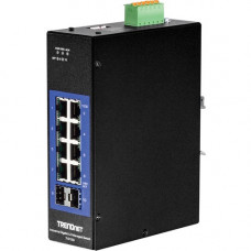 Trendnet 10-Port Industrial Gigabit L2 Managed DIN-Rail Switch - 10 Ports - Manageable - 2 Layer Supported - Modular - Twisted Pair, Optical Fiber - DIN Rail Mountable - TAA Compliance TI-G102I