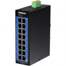 Trendnet 16-Port Industrial Gigabit L2 Managed DIN-Rail Switch - 16 Ports - Manageable - 2 Layer Supported - Twisted Pair - DIN Rail Mountable - 3 Year Limited Warranty - TAA Compliance TI-G160I