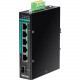 Trendnet 6-Port Hardened Industrial Gigabit PoE+ Layer 2 Managed DIN-Rail Switch - 5 Ports - Manageable - 3 Layer Supported - Modular - Optical Fiber, Twisted Pair - Rail-mountable - Lifetime Limited Warranty - TAA Compliance TI-PG541I