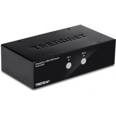 Trendnet 2-Port DisplayPort KVM Switch, DisplayPort 1.2 KVM, Connect and Control Two Computers, Supports 4K UHD Resolution, 3840 x 2160 at 60Hz, 2-Port USB 2.0 Hub, Black, TK-241DP - 2 Computer(s) - 1 Local User(s) - 3840 x 2160 - 6 x USB - 3 x DisplayPor