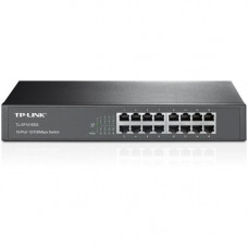 TP-Link TL-SF1016DS 10/100Mbps 16-Port Switch, 13-inch, Rackmount, 3.2Gbps Capacity - 16 Ports - 16 x RJ-45 - 10/100Base-TX - Rack-mountable, Desktop" - RoHS, TAA Compliance TL-SF1016DS