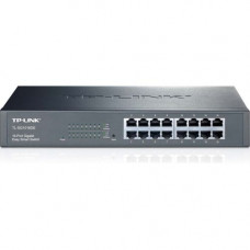 TP-Link TL-SG1016DE 16-Port Gigabit Easy Smart Switch, 16 10/100/1000Mbps RJ45 ports, MTU/Port/Tag-based VLAN, QoS, IGMP Snooping - 16 Ports - Manageable - 16 x RJ-45 - 10/100/1000Base-T - Desktop, Rack-mountable"-RoHS Compliance TL-SG1016DE