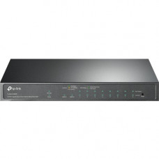 TP-Link 10-Port Gigabit Easy Smart Switch with 8-Port PoE+ - 10 Ports - Manageable - 2 Layer Supported - Modular - 1 SFP Slots - 7.66 W Power Consumption - 123 W PoE Budget - Optical Fiber, Twisted Pair - PoE Ports - Desktop TL-SG1210MPE