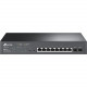 TP-Link JetStream 10-Port Gigabit Smart Switch with 8-Port PoE+ - 10 Ports - Manageable - 4 Layer Supported - Modular - 150 W PoE Budget - Twisted Pair, Optical Fiber - PoE Ports - Desktop, Rack-mountable - TAA Compliance TL-SG2210MP
