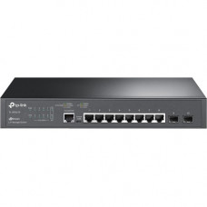 TP-Link JetStream 8-Port Gigabit L2+ Managed Switch with 2 SFP Slots - 8 Ports - Manageable - 3 Layer Supported - Modular - 2 SFP Slots - 6.80 W Power Consumption - Optical Fiber, Twisted Pair - Rack-mountable, Desktop - TAA Compliance TL-SG3210_V3