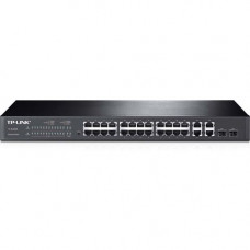 TP-Link TL-SL2428 28-Port Smart Switch with 2 Combo SFP Slots, 24 10/100Mbps Ports and 4 Gigabit Ports - 24 Ports - Manageable - 24 x RJ-45 - 2 x Expansion Slots - 10/100Base-TX, 10/100/1000Base-T - Rack-mountable, Desktop" - RoHS Compliance TL-SL242