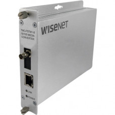 Hanwha Group Wisenet TMC-F Transceiver/Media Converter - 1 x Network (RJ-45) - 1 x ST Ports - DuplexST Port - Multi-mode - Fast Ethernet - 10/100Base-TX, 100Base-FX - Rack-mountable, Wall Mountable, Standalone TMC-FSTM1-B