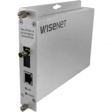 Hanwha Group Wisenet TMC-F Transceiver/Media Converter - 1 x Network (RJ-45) - 1 x SC Ports - DuplexSC Port - Single-mode - Fast Ethernet - 10/100Base-TX, 100Base-FX - Rack-mountable, Wall Mountable, Standalone TMC-FSCS1-B