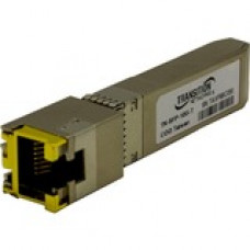 TRANSITION NETWORKS SFP+ Module - For Data Networking, Optical Network - 1 RJ-45 10GBase-T Network LAN - Twisted Pair10 Gigabit Ethernet - 10GBase-T - TAA Compliance TN-SFP-10G-T
