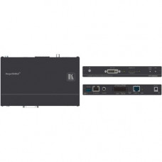 Kramer 4K UHD HDMI/DVI, Audio & Data over HDBaseT Twisted Pair Receiver - 2 Output Device - 590.55 ft Range - 2 x Network (RJ-45) - 1 x USB - 1 x DVI Out - 1 x HDMI Out - Serial Port - 4K - 4096 x 2160 - Twisted Pair - Category 7 - Rack-mountable TP-5