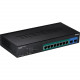 Trendnet 10-Port Gigabit Web Smart PoE+ Switch - 10 Ports - Manageable - 2 Layer Supported - Modular - Twisted Pair, Optical Fiber - 1U High - Rack-mountable - Lifetime Limited Warranty - TAA Compliance TPE-082WS