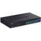 Trendnet 10-Port Gigabit Web Smart PoE+ Switch with 8 Gigabit PoE+ Ports, 2 SFP Slots, 130W PoE Budget, VLAN, QoS, LACP, IPv4/IPv6 Static Routing, Black, TPE-1021WS - 8 Ports - Manageable - Gigabit Ethernet - 10/100/1000Base-T, 1000Base-X - 3 Layer Suppor