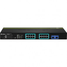 Trendnet 16-Port Gigabit Web Smart PoE+ Switch - 16 Ports - Manageable - 2 Layer Supported - Twisted Pair - PoE Ports - 1U High - Rack-mountable - Lifetime Limited Warranty - TAA Compliance TPE-1620WS