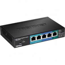 Trendnet 5-Port Gigabit PoE+ Powered EdgeSmart Switch with PoE Pass Through (15W) - 5 Ports - 2 Layer Supported - Twisted Pair - Wall Mountable - TAA Compliance TPE-P521ES