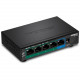Trendnet 5-Port Gigabit PoE+ Switch, 32W PoE Power Budget, 10Gbps Switching Capacity, IEEE 802.1p QoS, DSCP Pass-Through Support, Fanless, Wall Mountable, Lifetime Protection, Black, TPE-TG52 - 5 Ports - Gigabit Ethernet - 10/100/1000Base-T - 2 Layer Supp