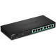 Trendnet 8-Port Gigabit PoE+ Switch, 65W PoE Power Budget, 16Gbps Switching Capacity, IEEE 802.1p QoS, DSCP Pass-Through Support, Fanless, Wall Mountable, Lifetime Protection, Black, TPE-TG83 - 8 Ports - Gigabit Ethernet - 10/100/1000Base-T - 2 Layer Supp