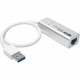 Tripp Lite USB 3.0 SuperSpeed to Gigabit Ethernet NIC Network Adapter RJ45 10/100/1000 Aluminum White - USB 3.0 - 1 Port(s) - 1 - Twisted Pair U336-000-GB-AL