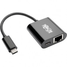 Tripp Lite USB C to Gigabit Ethernet Adapter USB Type C to Gbe PD Charging, USB Type C, USB-C, USB Type-C - USB 3.1 Type C - 1 Port(s) - 1 - Twisted Pair U436-06N-GB-C