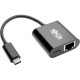 Tripp Lite USB C to Gigabit Ethernet Adapter USB Type C to Gbe PD Charging, USB Type C, USB-C, USB Type-C - USB 3.1 Type C - 1 Port(s) - 1 - Twisted Pair U436-06N-GB-C