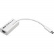 Tripp Lite USB-C to Gigabit Ethernet NIC Network Adapter 10/100/1000 Mbps White - USB 3.1 - 1 Port(s) - 1 - Twisted Pair U436-06N-GBW