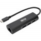 Tripp Lite USB C Multiport Hub Adapter w/ 3 USB-A, Gbe Black USB Type C - USB 3.1 Type C - 1 Port(s) - 1 - Twisted Pair U460-003-3A1GB
