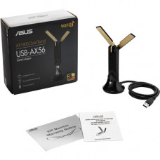 Asus USB-AX56 IEEE 802.11ax Dual Band Wi-Fi Adapter for Computer/Notebook - USB Type A - 1.76 Gbit/s - 2.40 GHz ISM - 5 GHz UNII - External USB-AX56