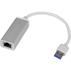 Startech.Com USB 3.0 to Gigabit Network Adapter - Silver - Sleek Aluminum Design Ideal for MacBook; Chromebook or Tablet - Add a Gigabit Ethernet port to your MacBook or Chromebook or tablet - USB Ethernet NIC network adapter with silver finish in sleek a