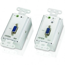 ATEN VGA Over Cat 5 Extender Wall Plate-TAA Compliant - 1 Input Device - 1 Output Device - 492.13 ft Range - 4 x Network (RJ-45) - 1 x VGA In - 1 x VGA Out - Full HD - 1920 x 1080 - Wall Mountable - RoHS, WEEE Compliance VE156