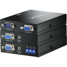 ATEN A/V Over Cat 5 Extender-TAA Compliant - 1 Input Device - 2 Output Device - 984.25 ft Range - 2 x Network (RJ-45) - 1 x VGA In - 2 x VGA Out - WUXGA - 1920 x 1200 - Twisted Pair - RoHS, WEEE Compliance VE170Q