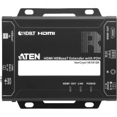 ATEN HDMI HDBaseT Receiver with POH (4K@100m) (HDBaseT Class A)-TAA Compliant - 1 Output Device - 492.13 ft Range - 1 x Network (RJ-45) - 1 x HDMI Out - Serial Port - 4K - 4096 x 2160 - Twisted Pair - Category 6a - Rack-mountable VE1812R