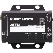 ATEN HDMI HDBaseT Receiver-TAA Compliant - 1 Output Device - 328.08 ft Range - 1 x Network (RJ-45) - 1 x HDMI Out - 4K - 4096 x 2160 - Twisted Pair - Category 6 - Rack-mountable VE811R