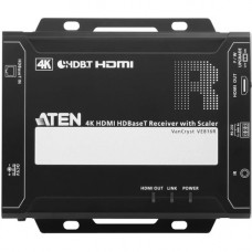 ATEN 4K HDMI HDBaseT Receiver with Scaler-TAA Compliant - 1 Output Device - 492.13 ft Range - 1 x Network (RJ-45) - 1 x HDMI Out - Serial Port - 4K - 4096 x 2160 - Twisted Pair - Category 6a - Rack-mountable VE816R