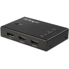 Startech.Com 4 Port HDMI Video Switch - 3x HDMI & 1x DisplayPort - 4K 60Hz - Multi Port HDMI Switch Box w/ Automatic Switcher (VS421HDDP) - Multi-port HDMI video switch supports HDMI (3x) and DisplayPort (1x) input - HDMI switcher box supports 4K reso