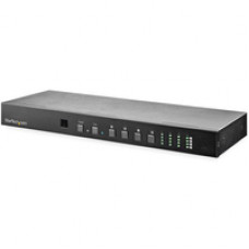 Startech.Com 4x4 HDMI Matrix Switch with Audio and Ethernet Control - 4K 60Hz - HDMI Switcher Box for Video Wall - Rack Mountable - With Remote Ethernet & RS232 Control - Share and switch four distinct HDMI AV signals between four separate displays in