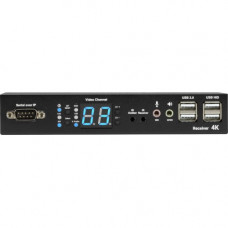 Black Box MediaCento IPX 4K Receiver - HDMI, USB, Serial, IR, Audio - 1 Computer(s) - 1 Remote User(s) - 328.08 ft Range - 4K - 4096 x 2160 Maximum Video Resolution - 1 x Network (RJ-45) - 4 x USB - 1 x HDMI - 5 V DC Input Voltage - Desktop - TAA Complian