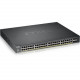 Zyxel 48-port GbE Smart Managed PoE Switch with 4 SFP+ Uplink - 48 x Gigabit Ethernet Network, 4 x 10 Gigabit Ethernet Expansion Slot - Manageable - Twisted Pair, Optical Fiber - Modular - 2 Layer Supported - Rack-mountable - Lifetime Limited Warranty XGS
