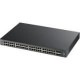 Zyxel XGS2210-52 48-port GbE L2 Switch with 10GbE Uplink - 48 Ports - Manageable - 4 x Expansion Slots - 10/100/1000Base-TX, 10GBase-X - Uplink Port - Modular - 48 x Network, 4 x Expansion Slot - Twisted Pair, Optical Fiber - Gigabit Ethernet, 10 Gigabit 