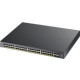 Zyxel XGS2210-52HP 48-port GbE L2 PoE Switch with 10GbE Uplink - 48 Network, 4 Expansion Slot - Manageable - Twisted Pair, Optical Fiber - Modular - 4 Layer Supported XGS2210-52HP