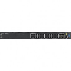 Zyxel 24-Port GbE L2+ PoE Switch with 10GbE Uplink - Manageable - 3 Layer Supported - Desktop - 2 Year Limited Warranty - RoHS Compliance XGS3700-24HP