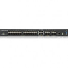Zyxel 28-port GbE L3 Managed Switch with 4 SFP+ Uplink - 28 Ports - Manageable - 4 Layer Supported - Modular - Optical Fiber, Twisted Pair - Rack-mountable - Lifetime Limited Warranty XGS4600-32F-DC