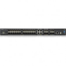 Zyxel 28-port GbE L3 Managed Switch with 4 SFP+ Uplink - 24 Expansion Slot, 4 Network, 4 Uplink - Manageable - Optical Fiber, Twisted Pair - Modular - 4 Layer Supported - Rack-mountable - Lifetime Limited Warranty XGS4600-32F