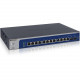 Netgear 12-Port 10-Gigabit/Multi-Gigabit Ethernet Smart Managed Plus Switch (XS512EM) - 12 Ports - Manageable - 3 Layer Supported - Modular - Twisted Pair, Optical Fiber - Desktop, Rack-mountable - Lifetime Limited Warranty XS512EM-100NAS