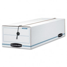 Fellowes Bankers Box Liberty&reg; Check and Form Boxes - Internal Dimensions: 6" Width x 23.25" Depth x 4.25" Height - External Dimensions: 6.3" Width x 24" Depth x 4.5" Height - String/Button Tie Closure - Light Duty - S