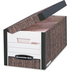 Fellowes Bankers Box Systematic&reg; - Letter, Woodgrain - Internal Dimensions: 12.13" Width x 24" Depth x 10" Height - External Dimensions: 13" Width x 25.5" Depth x 10.4" Height - Media Size Supported: Letter - Flip Top