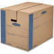 Fellowes Bankers Box SmoothMove&trade; Prime Moving Boxes, Large - Internal Dimensions: 18" Width x 24" Depth x 18" Height - External Dimensions: 18.3" Width x 25" Depth x 19" Height - Locking Tab, Lid Lock Closure - Card