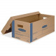 Fellowes Bankers Box SmoothMove&trade; Lift-off Lid Small Moving Boxes - Internal Dimensions: 12" Width x 24" Depth x 10" Height - External Dimensions: 12.9" Width x 25.4" Depth x 10.3" Height - Media Size Supported: Lett