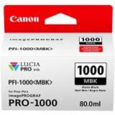 Canon LUCIA PRO PFI-1000MBK Ink Cartridge - Matte Black - Inkjet - 5490 Photos - TAA Compliance 0545C002