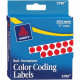 Avery &reg; Red Permanent Color Coding Labels 5790, 1/4" Round, Pack of 450 - Permanent Adhesive - 1/4" Diameter - Round - Red - Paper - 450 / Sheet - 450 Total Label(s) - 1 Sheet - TAA Compliance 05790