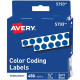 Avery &reg; Color-Coding Permanent Round Labels, 1/4in. Diameter, Dark Blue, Pack Of 450 (05793) - 1/4" Diameter - Permanent Adhesive - Round - Dark Blue - Paper - 450 / Sheet - 1 Total Sheets - 450 Total Label(s) - TAA Compliance 05793